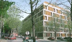 Studentenwohnheim Molkereistraße, Wien, 2004 (Architekt: Baumschlager Eberle, Wien)