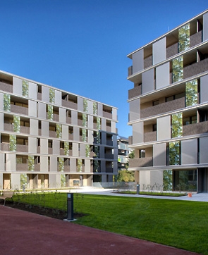 Wohnbebauung Passivhaus Lodenareal, Innsbruck, 2009 (Foto: Günter Richard Wett)