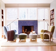 Master Bedroom Sitting Area, East Hollow Road Residence, East Hampton, NY